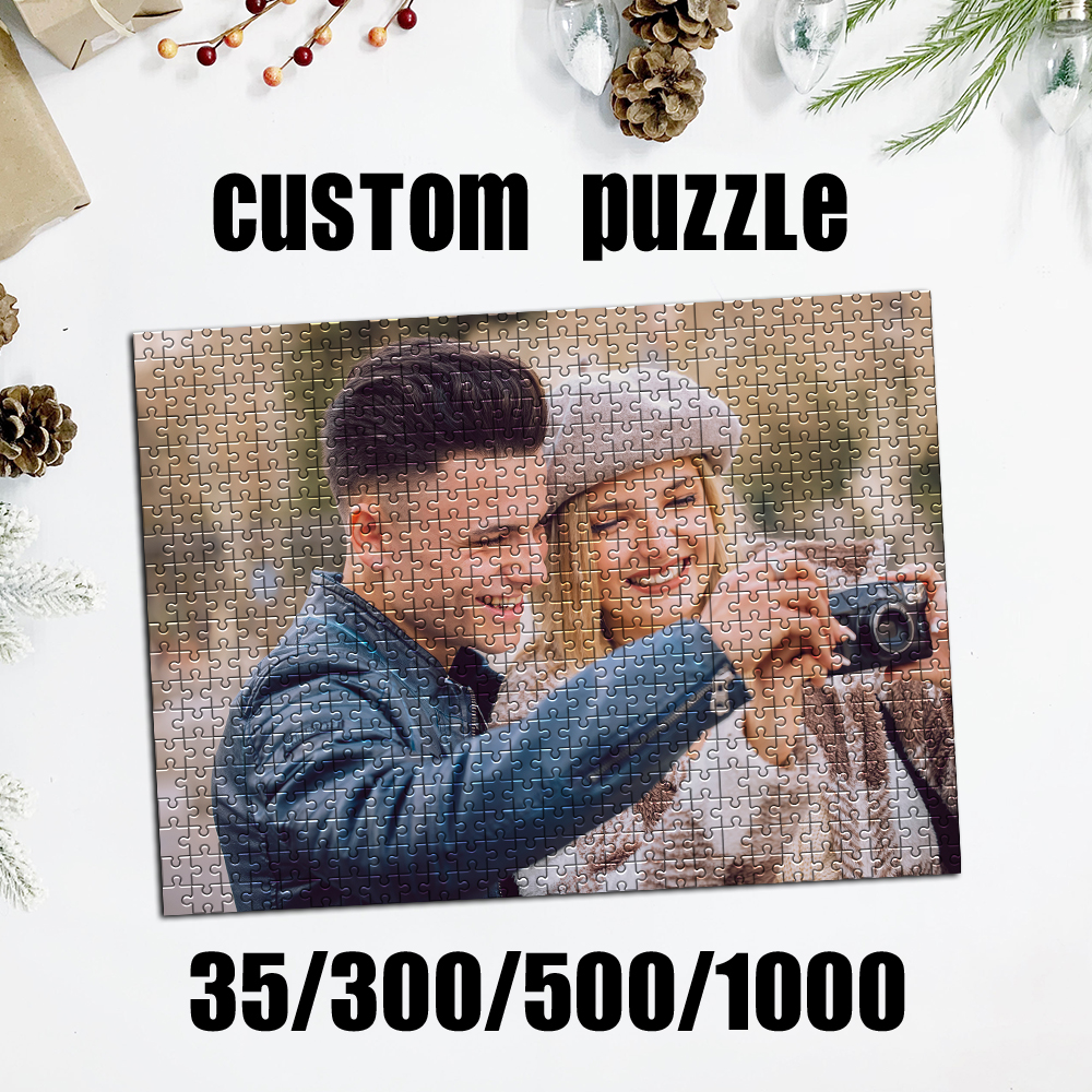 Pet Portrait Custom - Personalized Custom Photo Puzzle Customize Couple