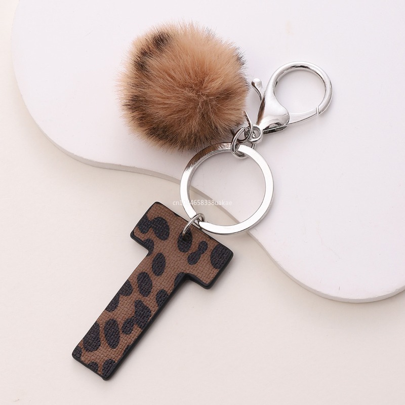 Fashion Leopard English Alphab - Monogram Keychain Leather recensie en prijs