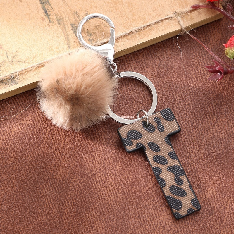 Fashion Leopard English Alphab - Monogram Keychain Leather recensie en prijs
