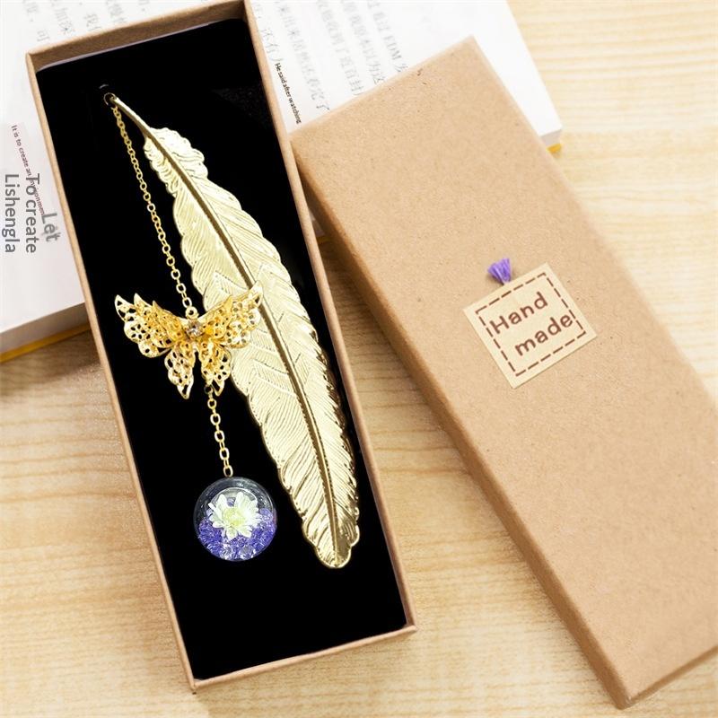 1PC Metal Bookmark Creative Im - Dried Flower Bookmark recensie en prijs