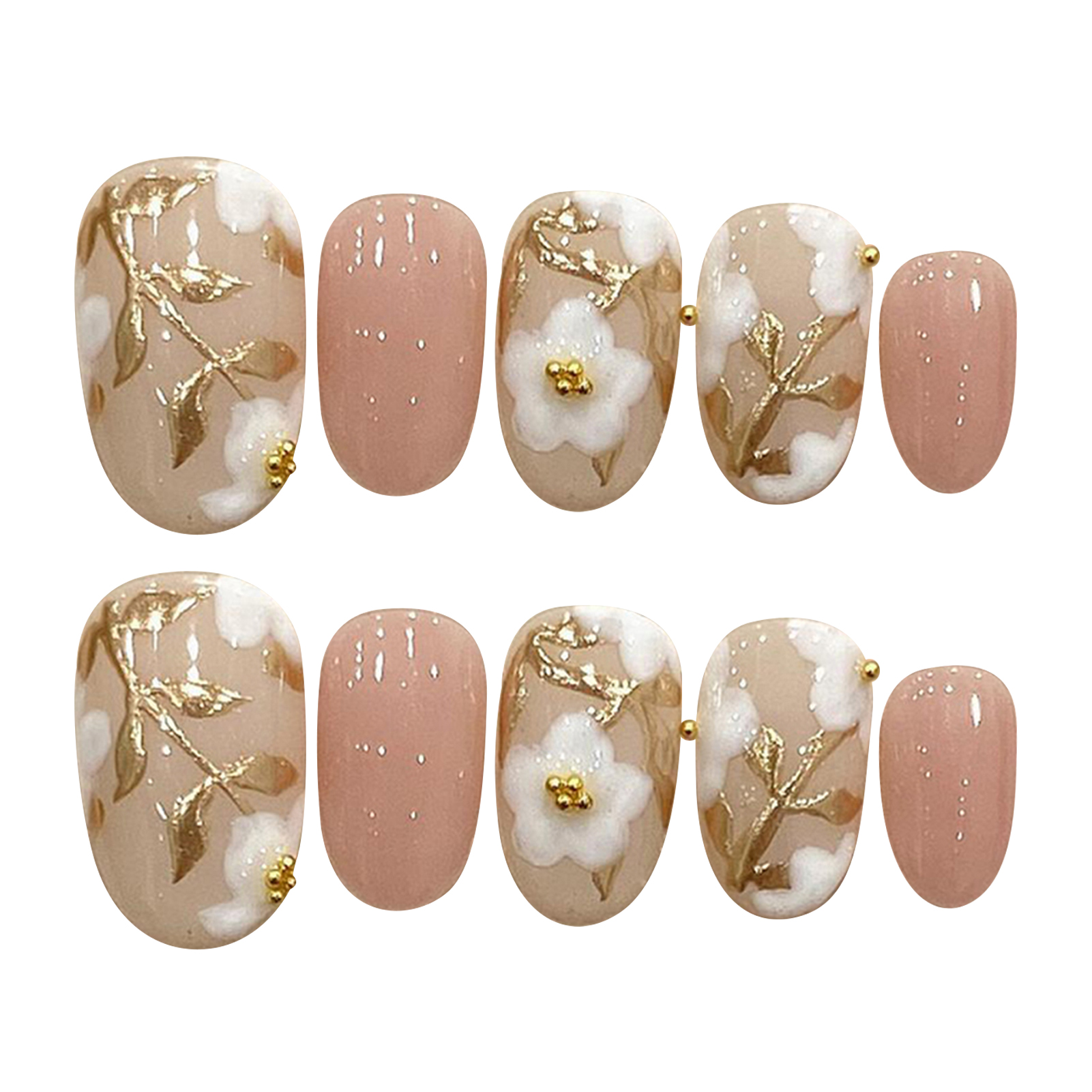Handmade Press on Nails with W - Pressed Flower Art recensie en prijs