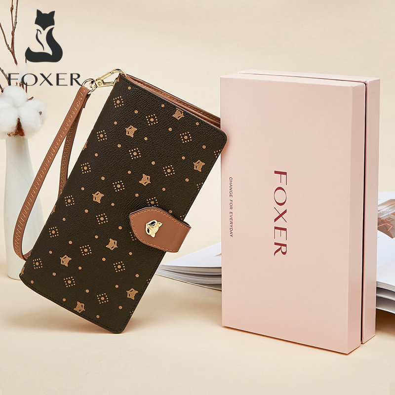 FOXER Women Long Wallet Card & - Monogram Keychain Leather recensie en prijs