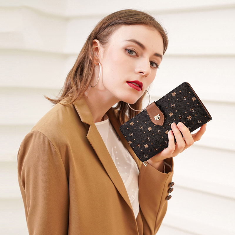 FOXER Women Long Wallet Card & - Monogram Keychain Leather recensie en prijs