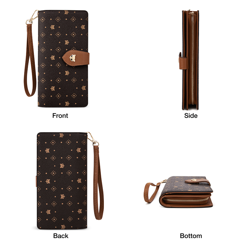 FOXER Women Long Wallet Card & - Monogram Keychain Leather recensie en prijs