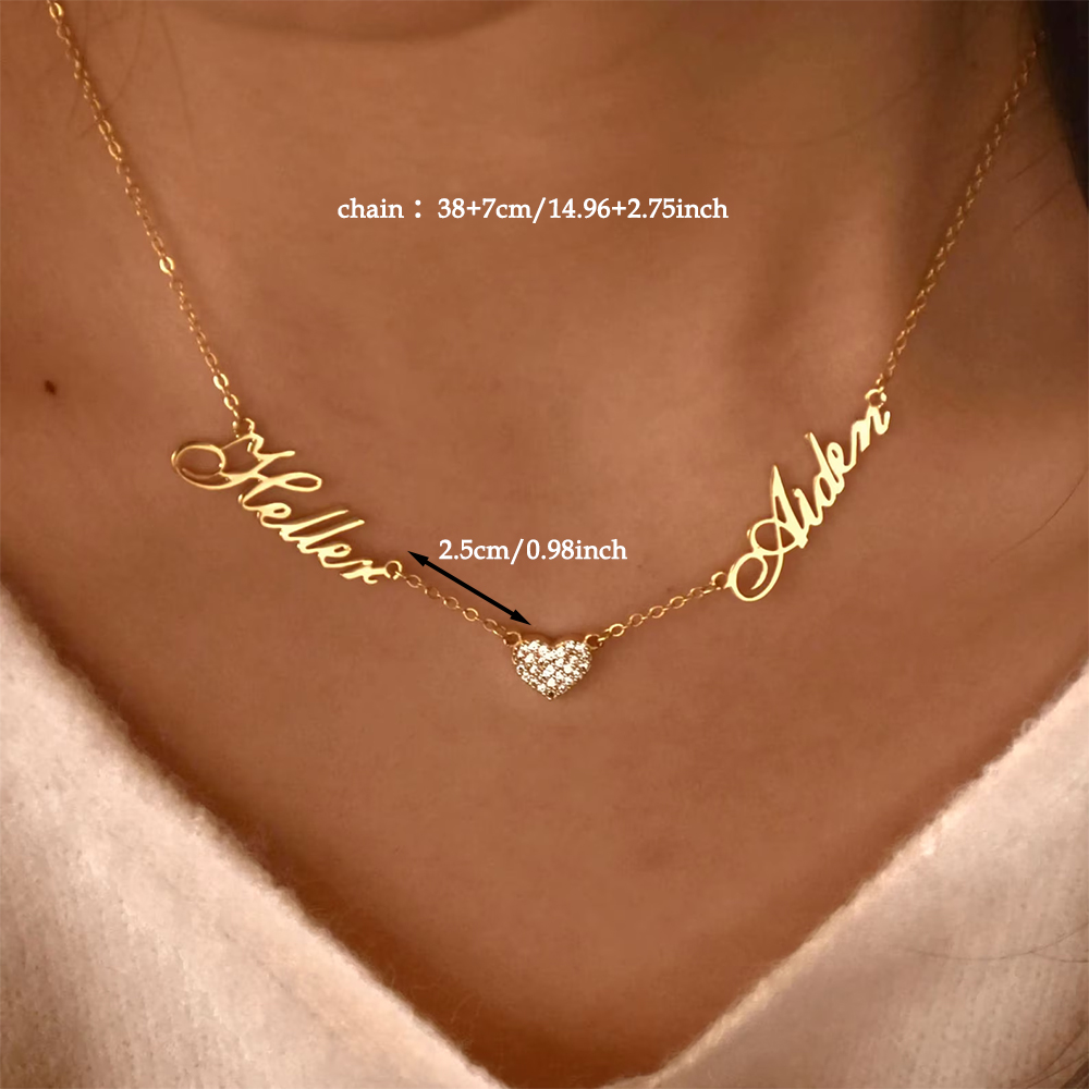 Custom Two Name Necklace For W - Name Necklace Custom recensie en prijs