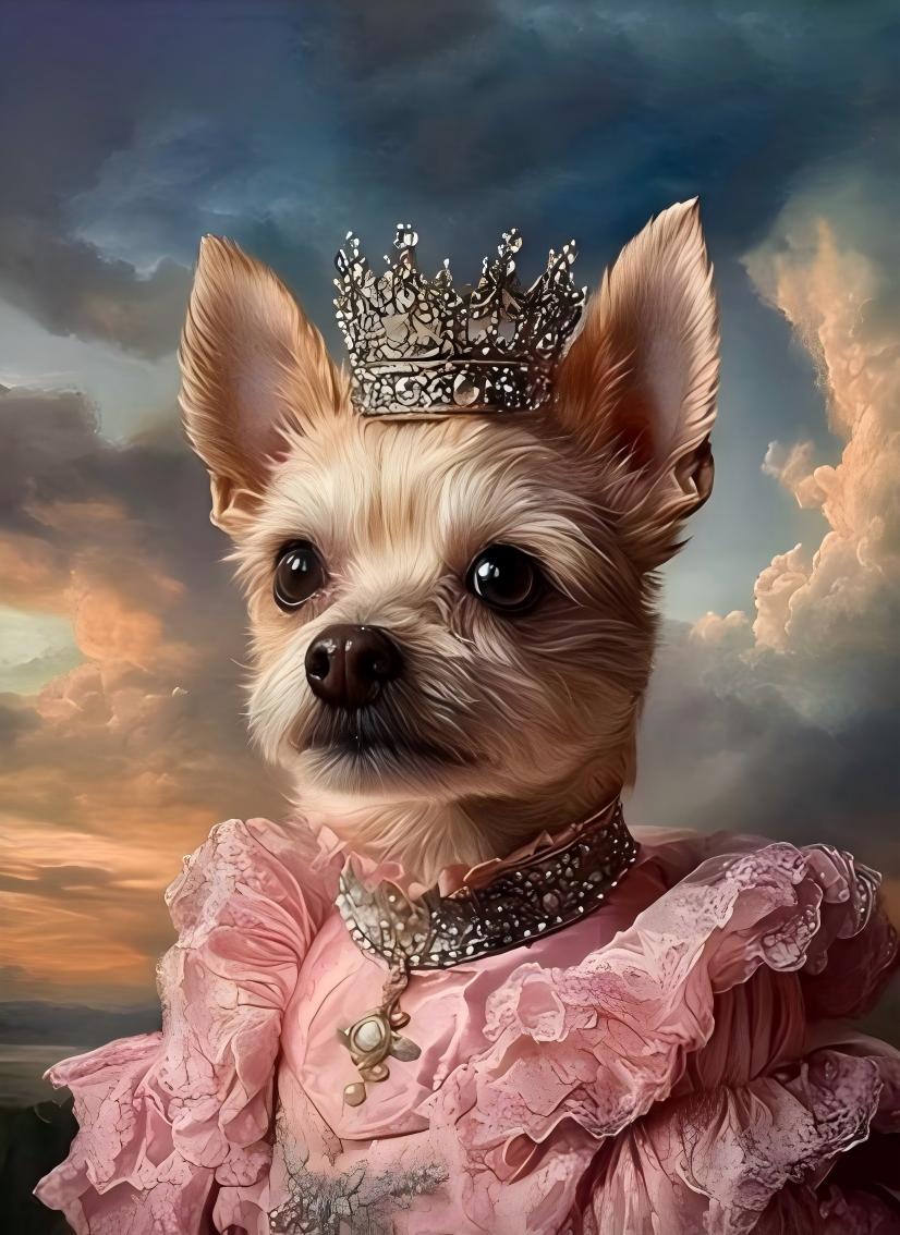 1PC Custom King Queen Dog Cat  - Pet Portrait Custom recensie en prijs