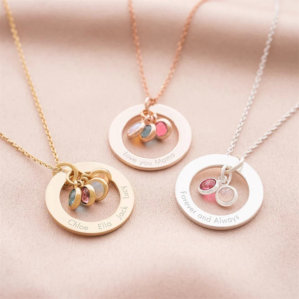 Custom Birthstone Eternal Ring - Birth Flower Necklace recensie en prijs