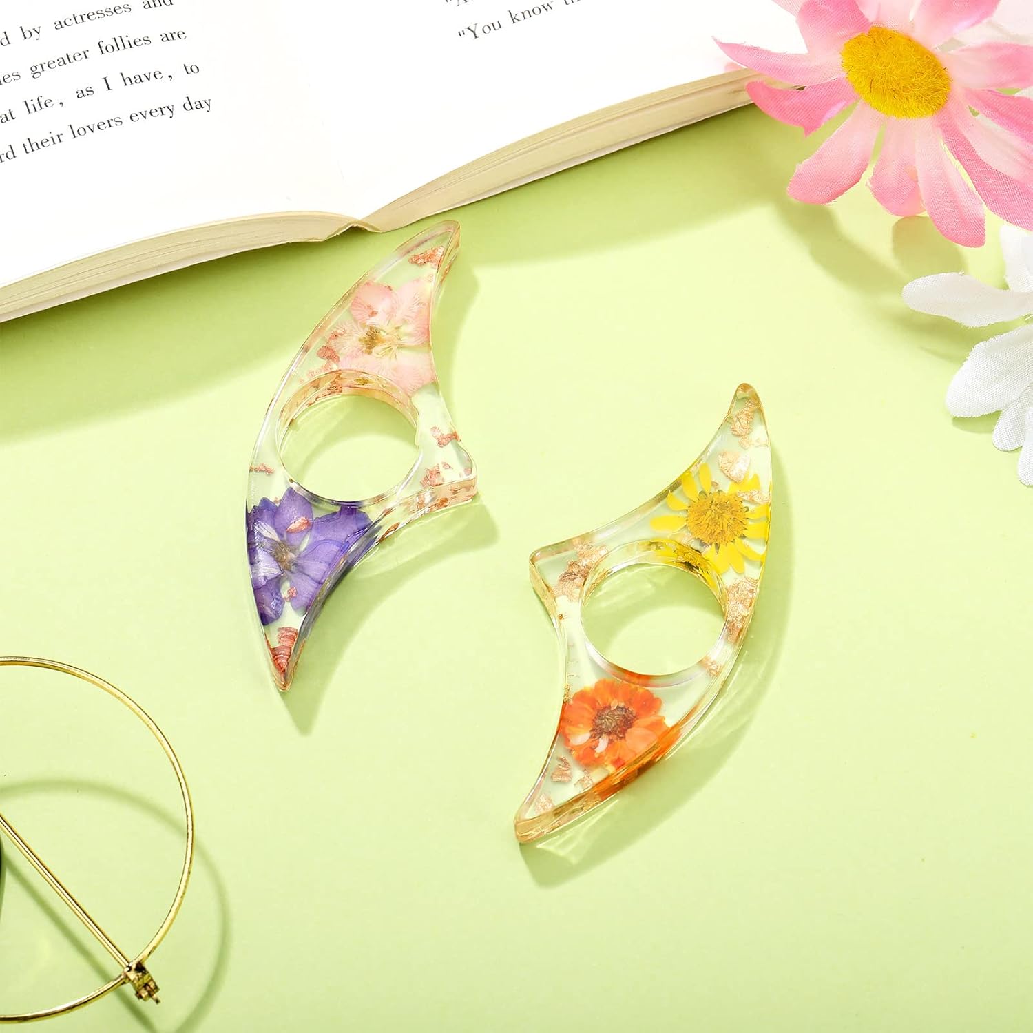 2 Pcs Dried Flower Resin Book  - Dried Flower Bookmark recensie en prijs