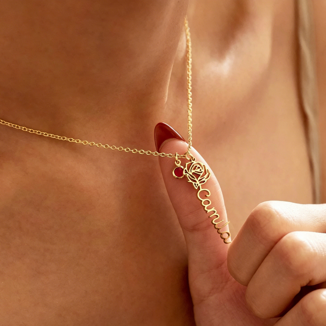 Personalized Custom Name Neckl - Birth Flower Necklace recensie en prijs