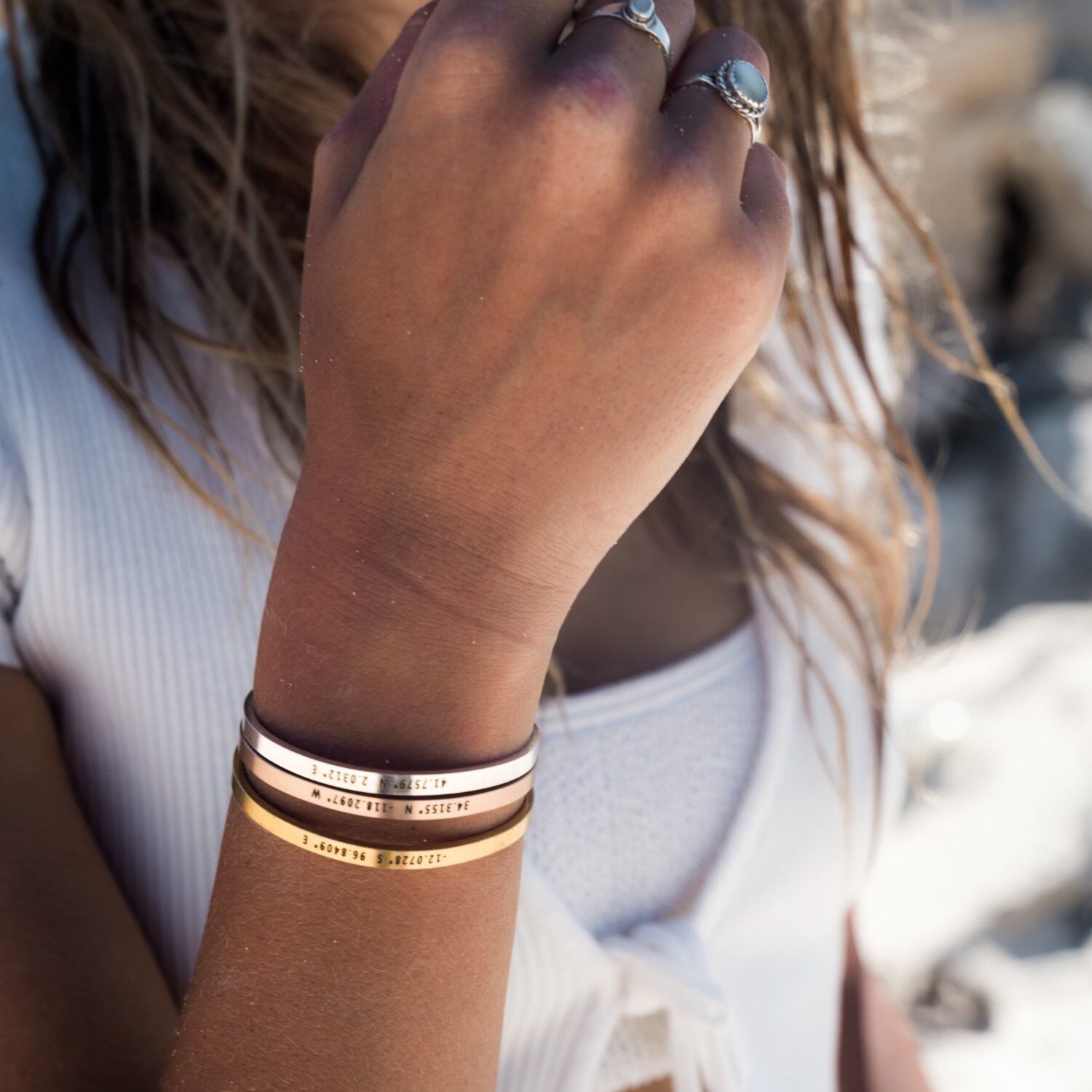 Custom Personalized 4mm Width  - Coordinates Bracelet recensie en prijs