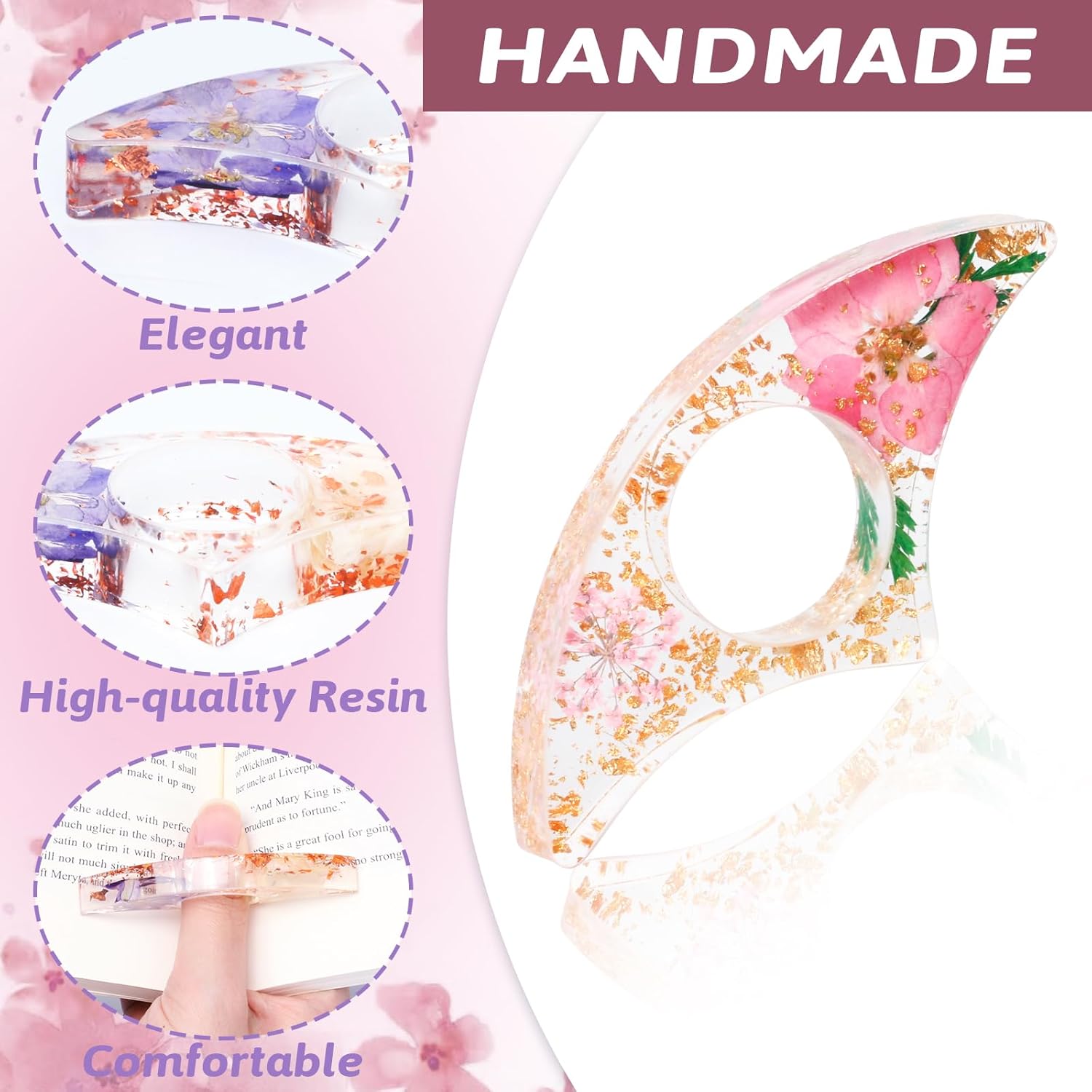 2PCS Thumb Book Page Holder, H - Dried Flower Bookmark recensie en prijs