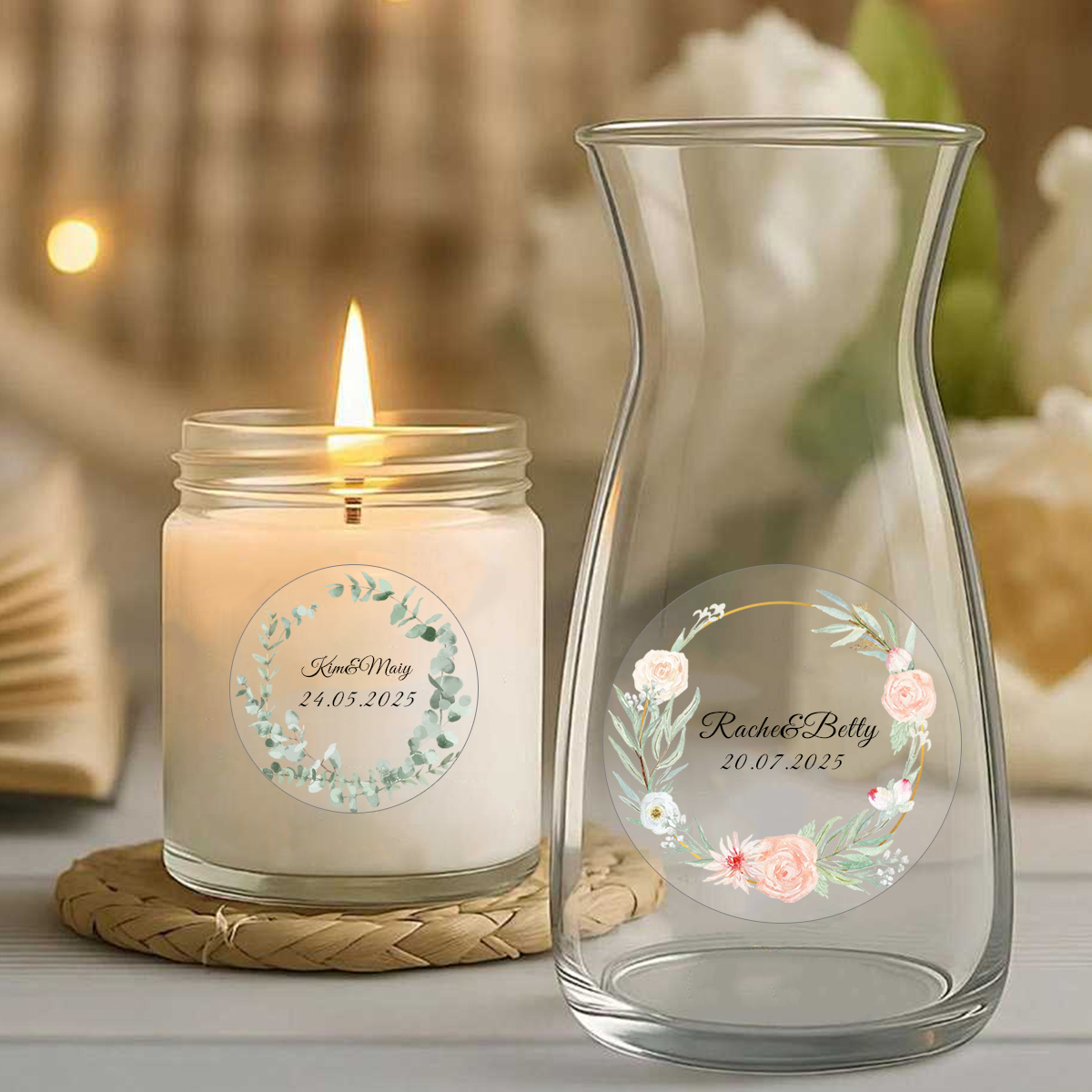 54-540Pcs Clear Personalized W - Personalised Candle Label recensie en prijs