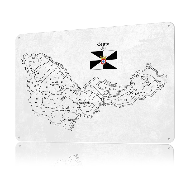 Handdrawn Map of Ceuta. Poster - Custom Map Poster recensie en prijs