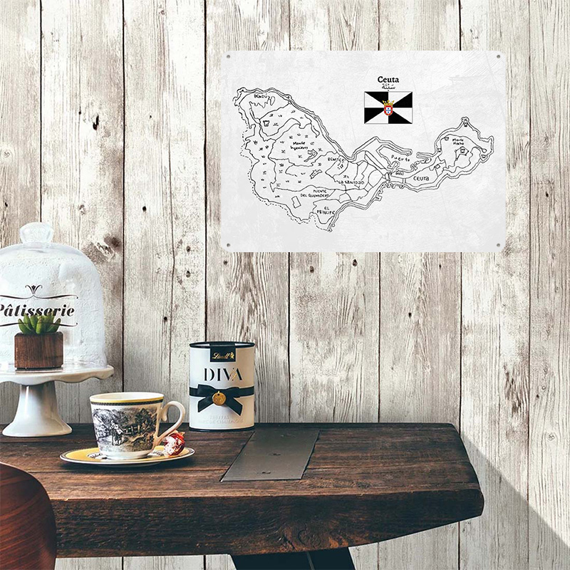 Handdrawn Map of Ceuta. Poster - Custom Map Poster recensie en prijs