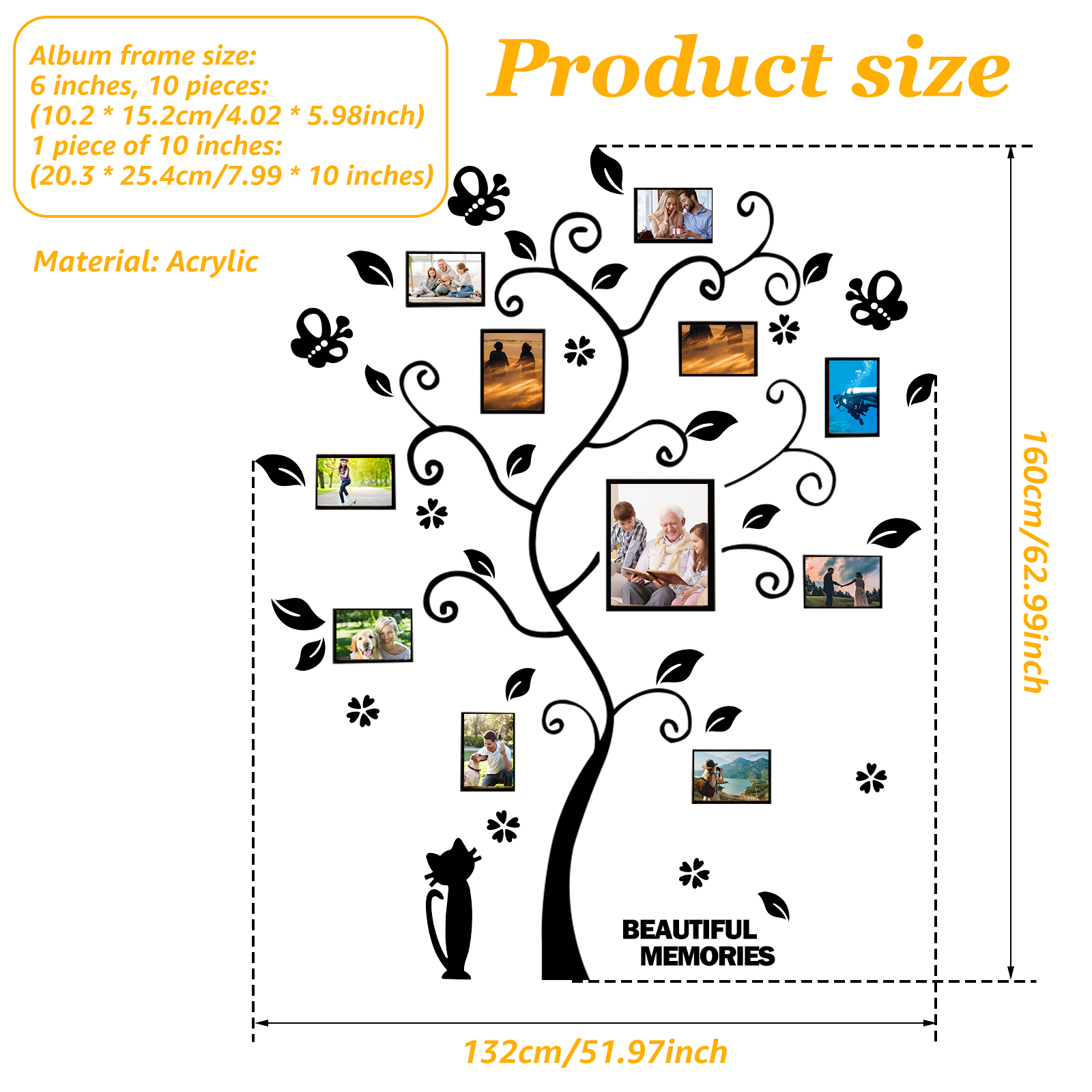 1Pc Picture Frames Tree Acryli - Family Tree Print recensie en prijs