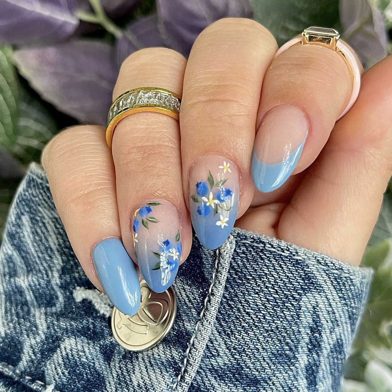 24Pcs Simple Almond Nails Tips - Pressed Flower Art recensie en prijs