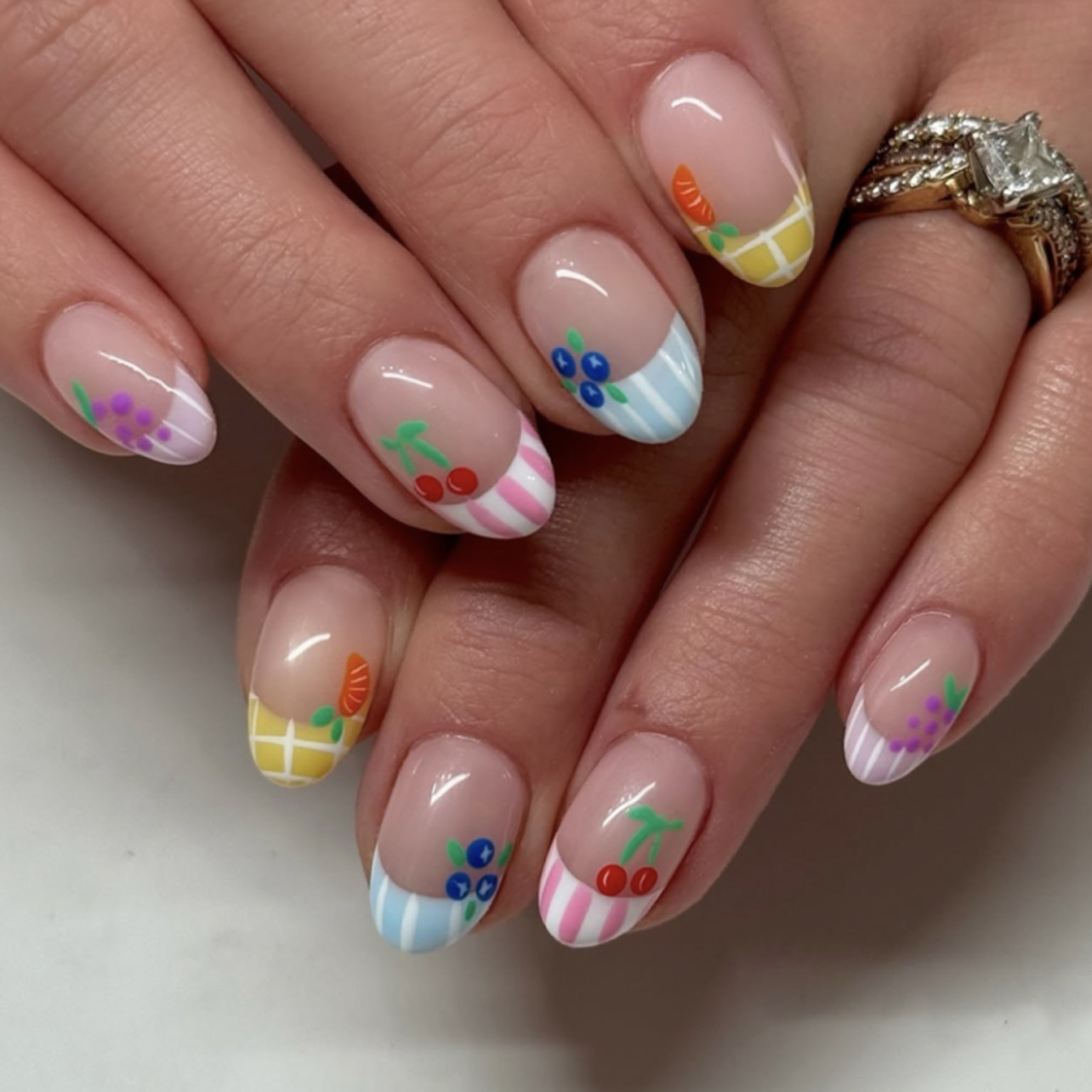 24Pcs Simple Almond Nails Tips - Pressed Flower Art recensie en prijs