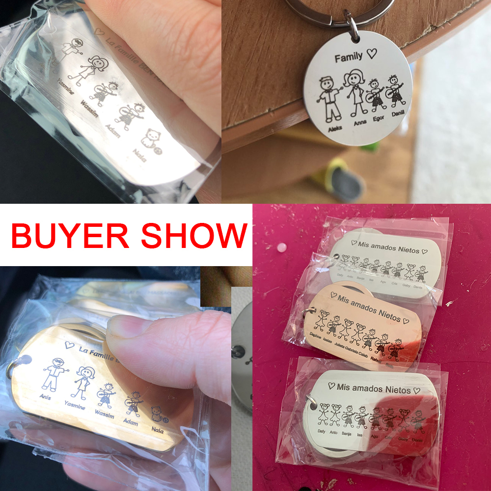Family Personalized Keychain C - Initial Ring Custom recensie en prijs