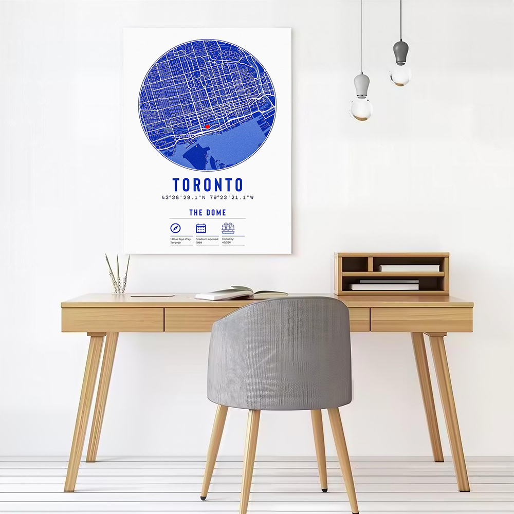 Toronto Map Print Printed Canv - Custom Map Poster recensie en prijs