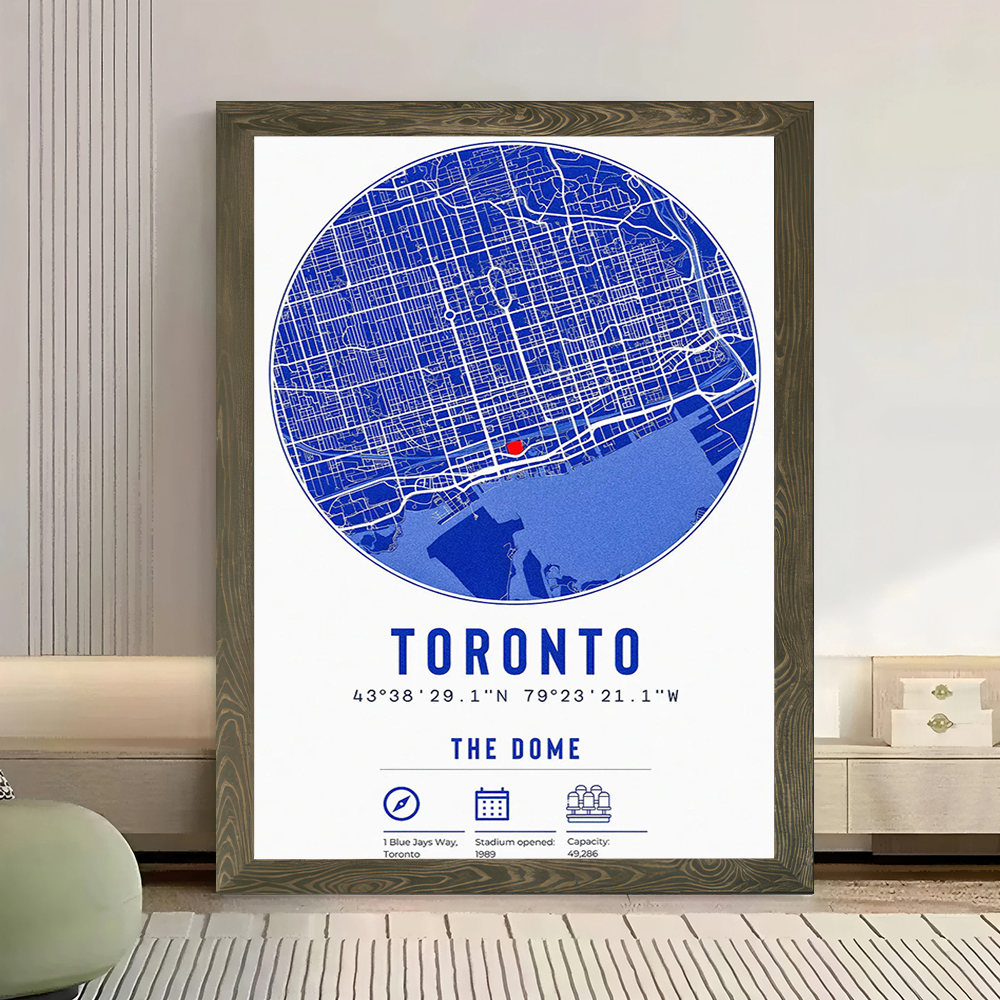 Toronto Map Print Printed Canv - Custom Map Poster recensie en prijs