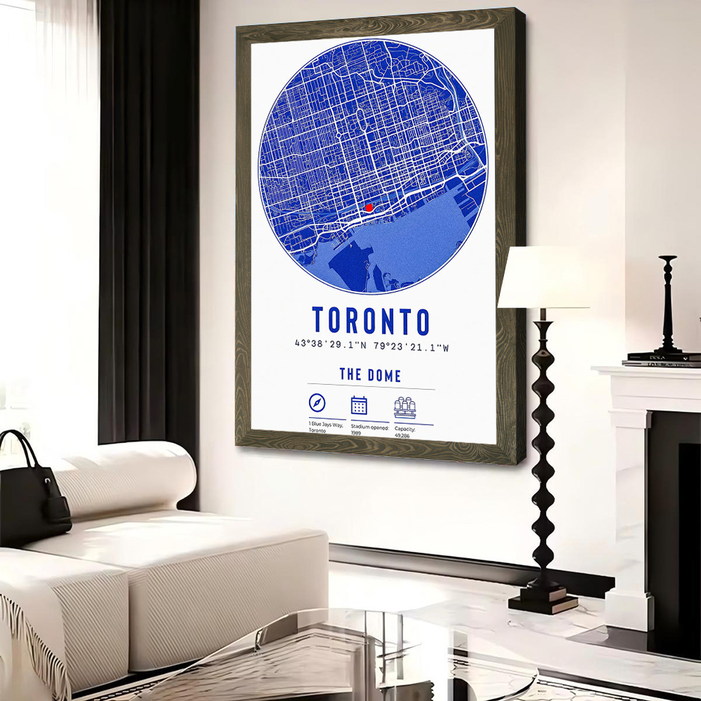 Toronto Map Print Printed Canv - Custom Map Poster recensie en prijs