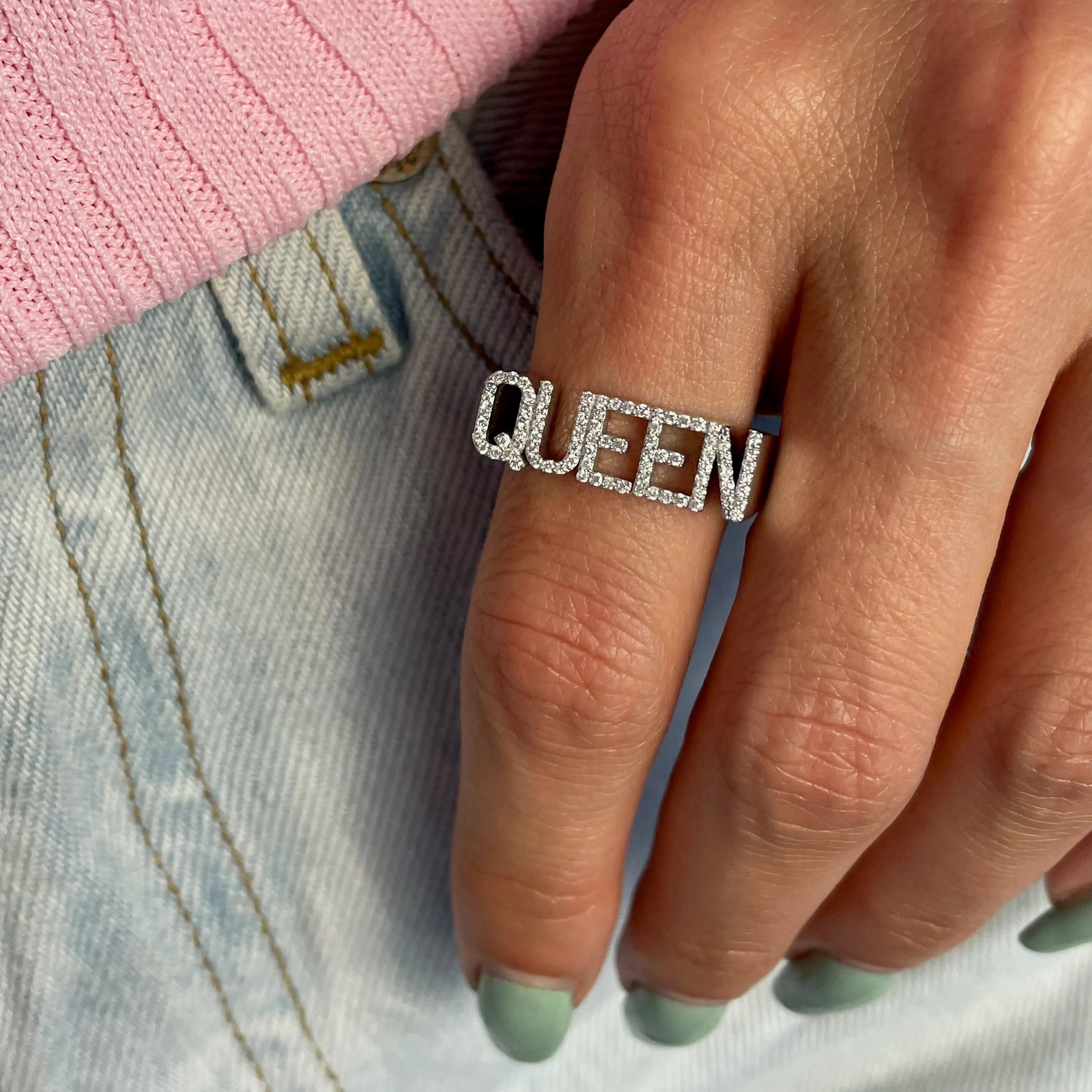 3D Name Ring Custom Diamond Na - Initial Ring Custom recensie en prijs