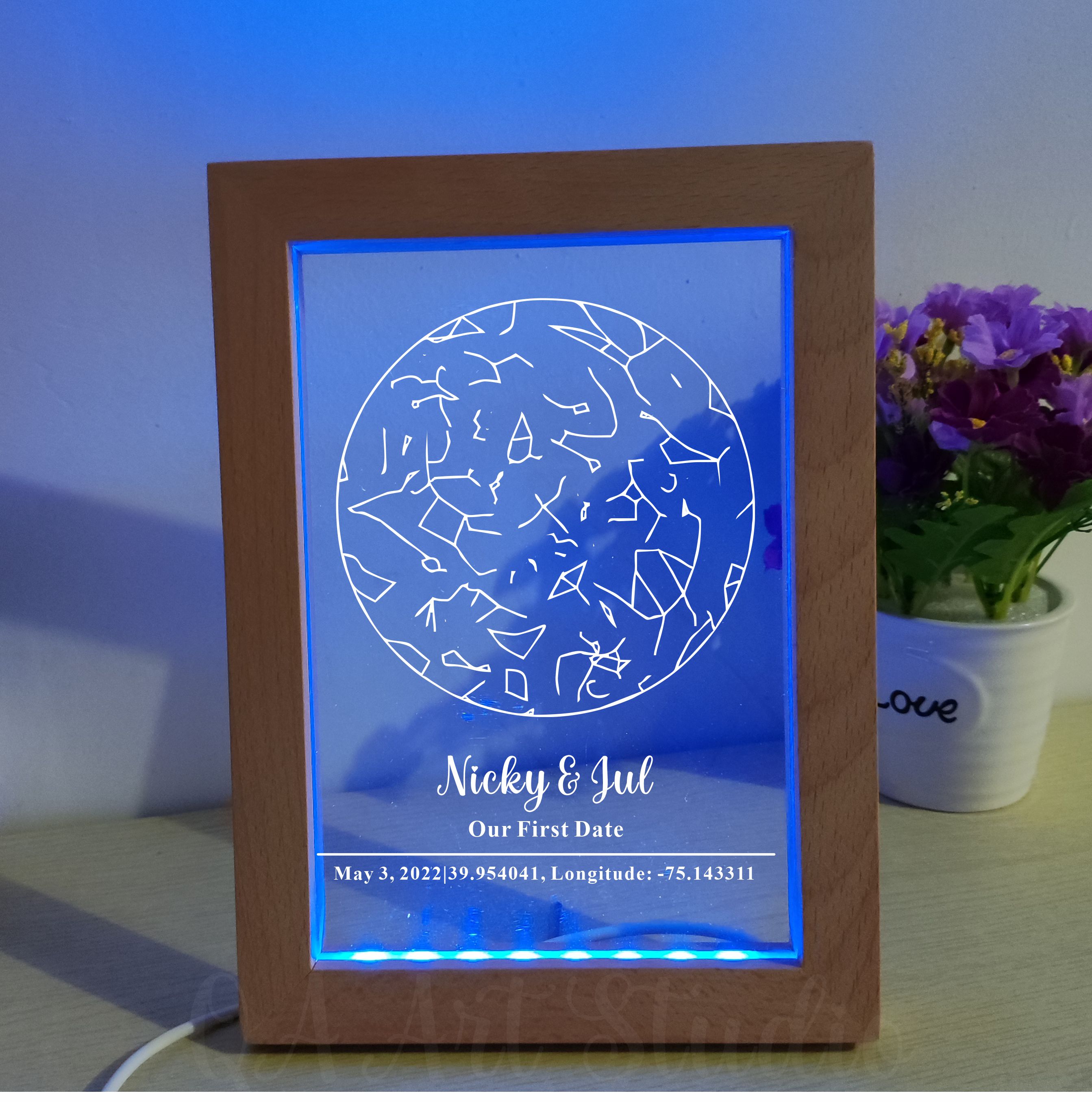 Personalized Wooden Acrylic Ni - Custom Star Map recensie en prijs