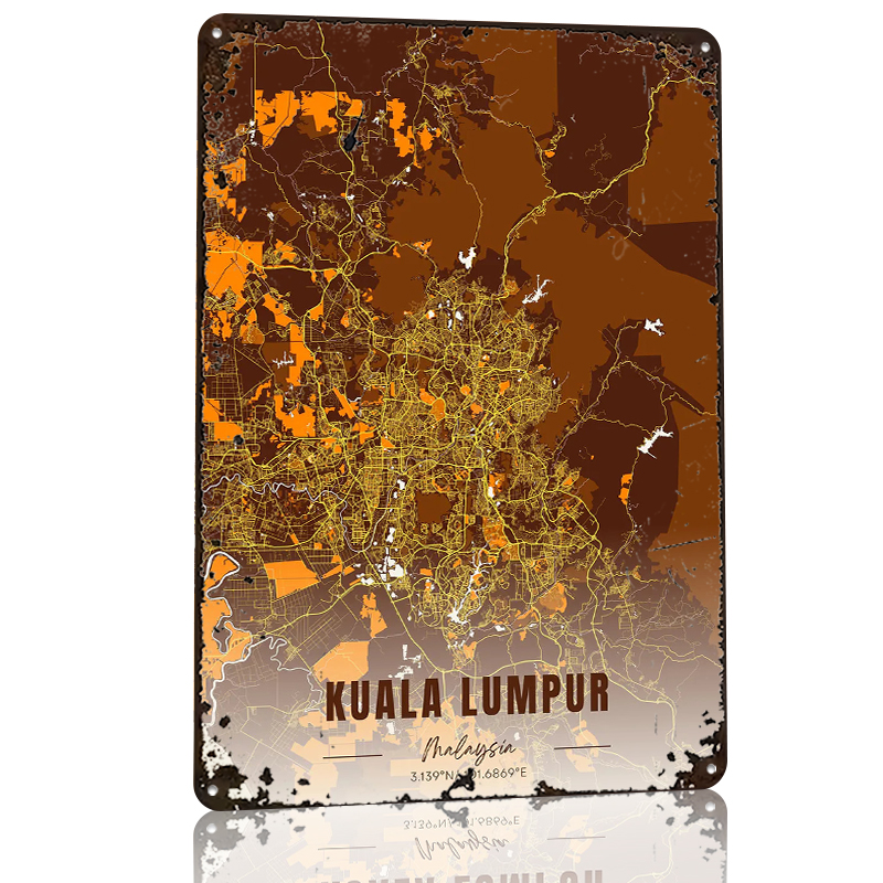 Kuala Lumpur Map Art Printed P - Custom Map Poster recensie en prijs