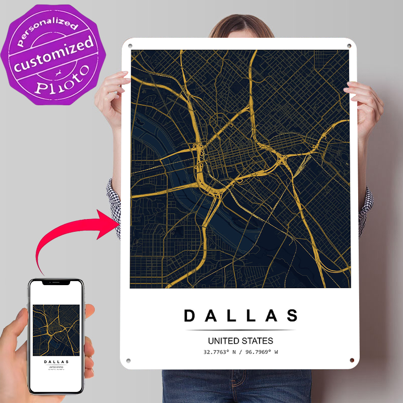 Dallas City Map Art Printed Po - Custom Map Poster recensie en prijs