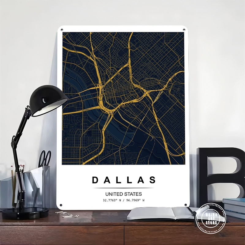 Dallas City Map Art Printed Po - Custom Map Poster recensie en prijs