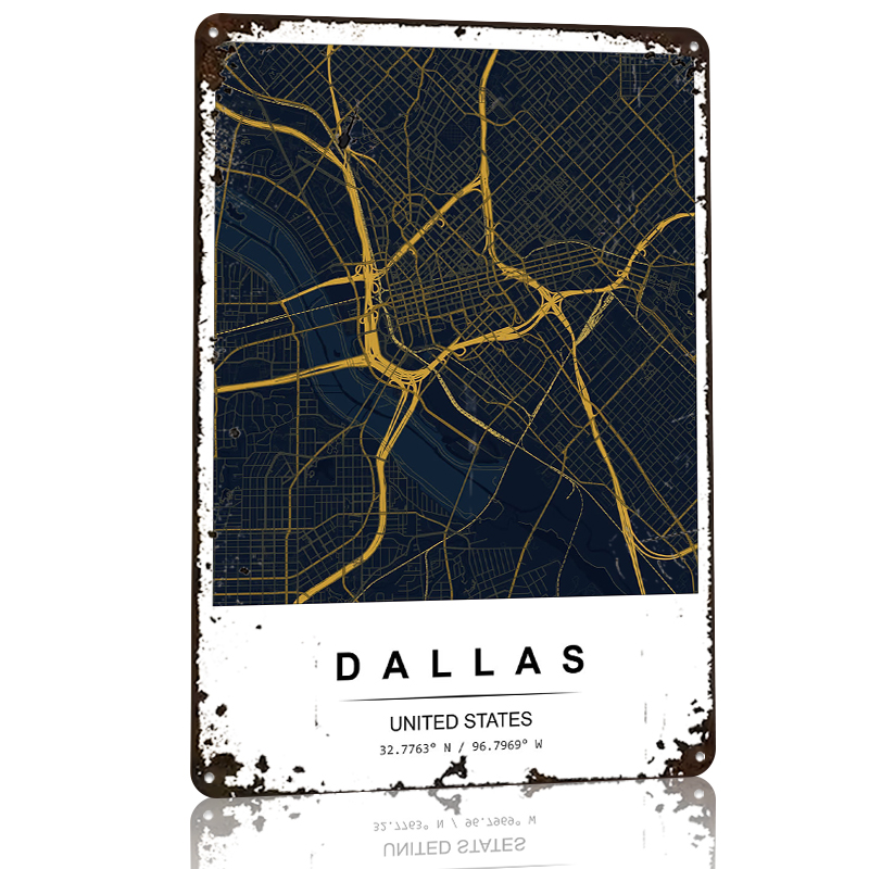 Dallas City Map Art Printed Po - Custom Map Poster recensie en prijs