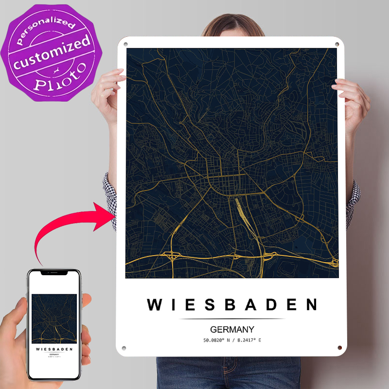 Wiesbaden City Map Printed Pos - Custom Map Poster recensie en prijs