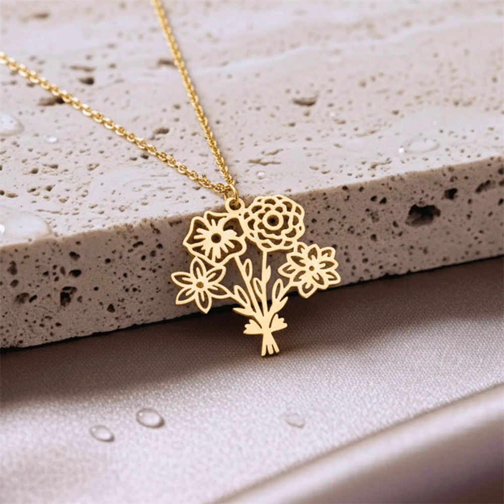 Personalized Birth Flower Bouq - Birth Flower Necklace recensie en prijs