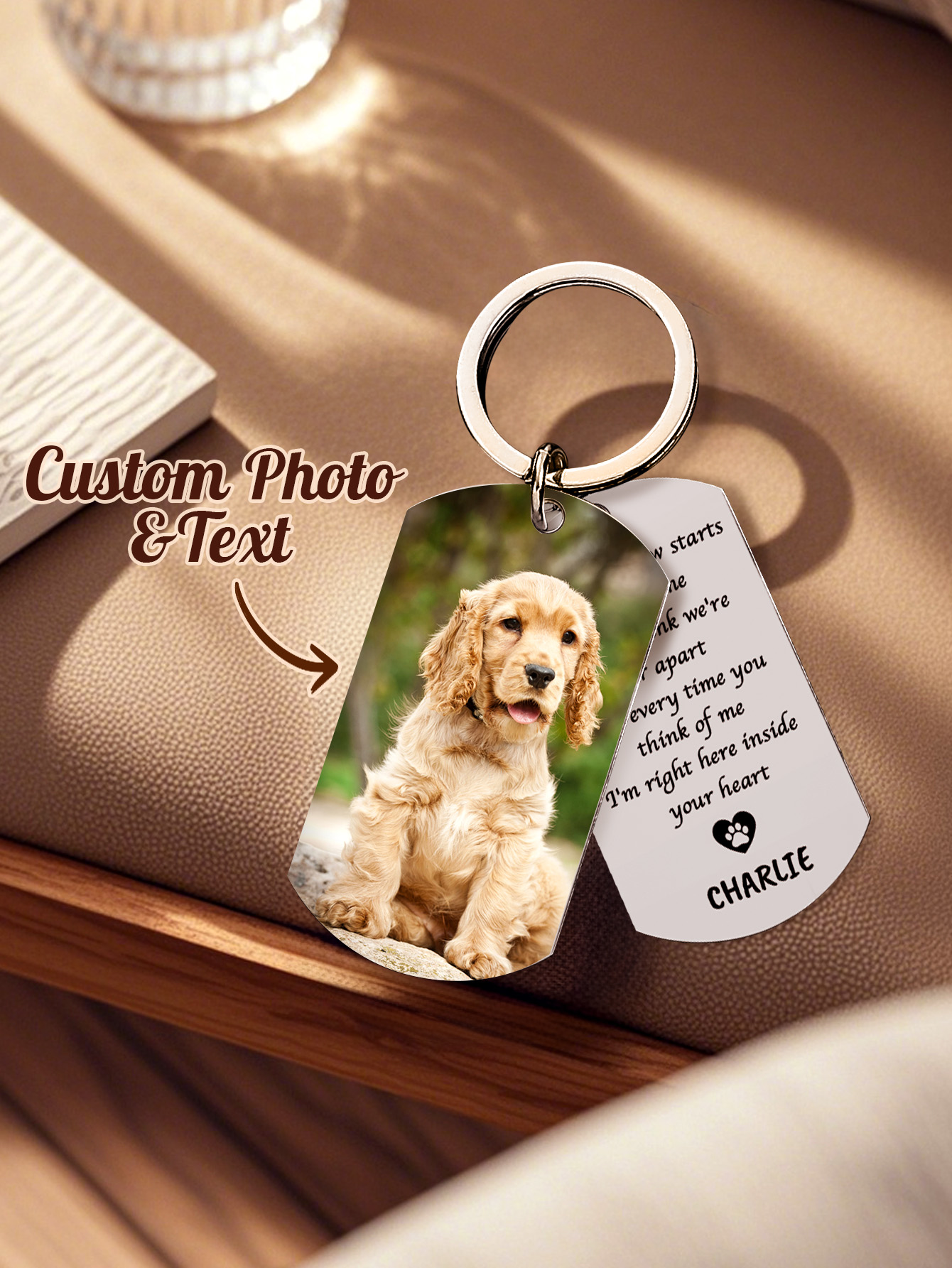 Personalized Pet Photo Keychai - Pet Portrait Custom recensie en prijs