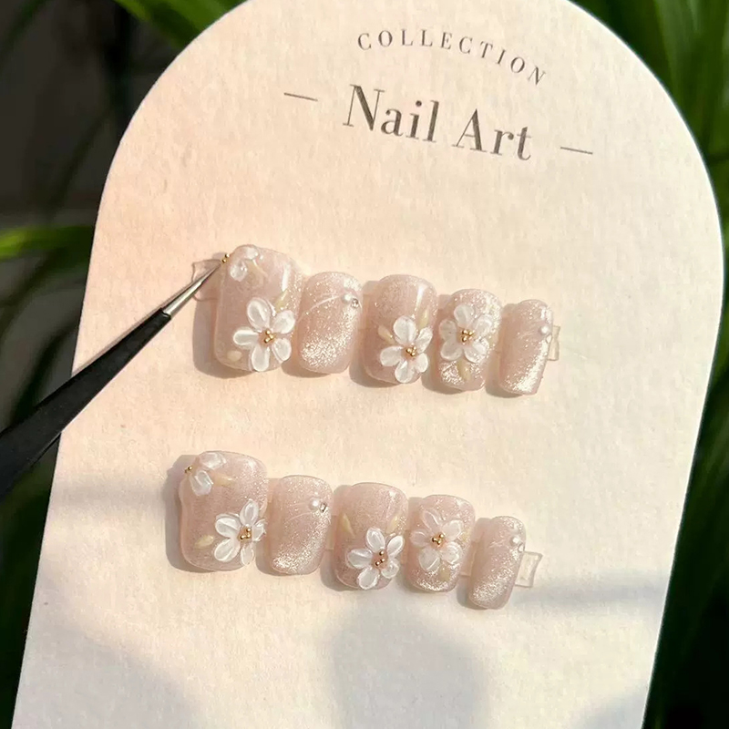 Handmade Press on Nails Summer - Pressed Flower Art recensie en prijs
