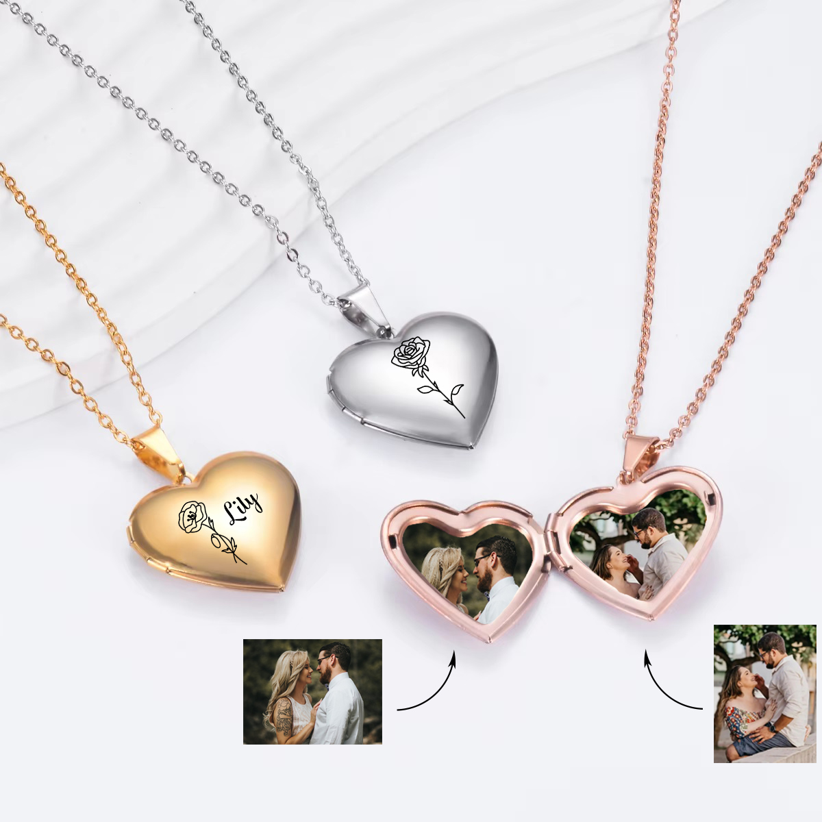 Custom Personalized Heart Birt - Birth Flower Necklace recensie en prijs