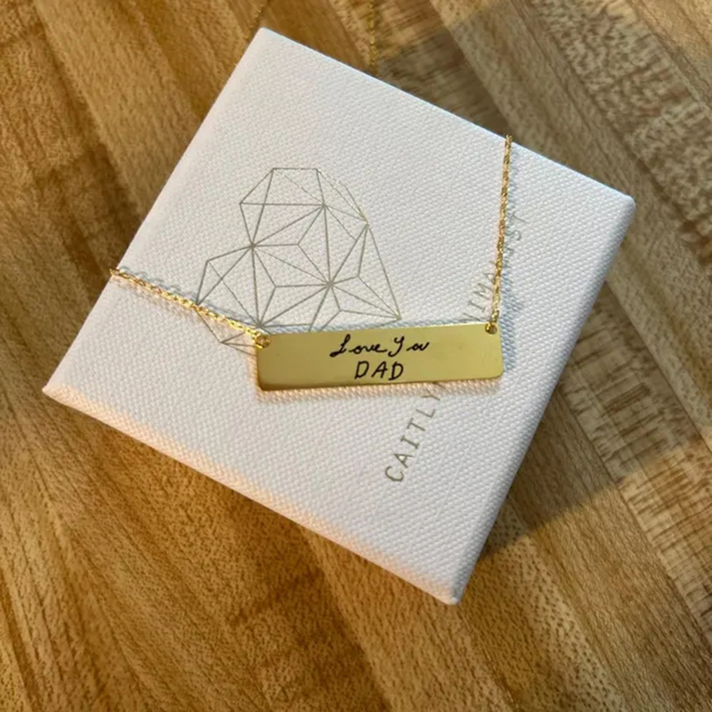 Custom Handwriting Name Bar Pe - Handwriting Necklace Bar recensie en prijs