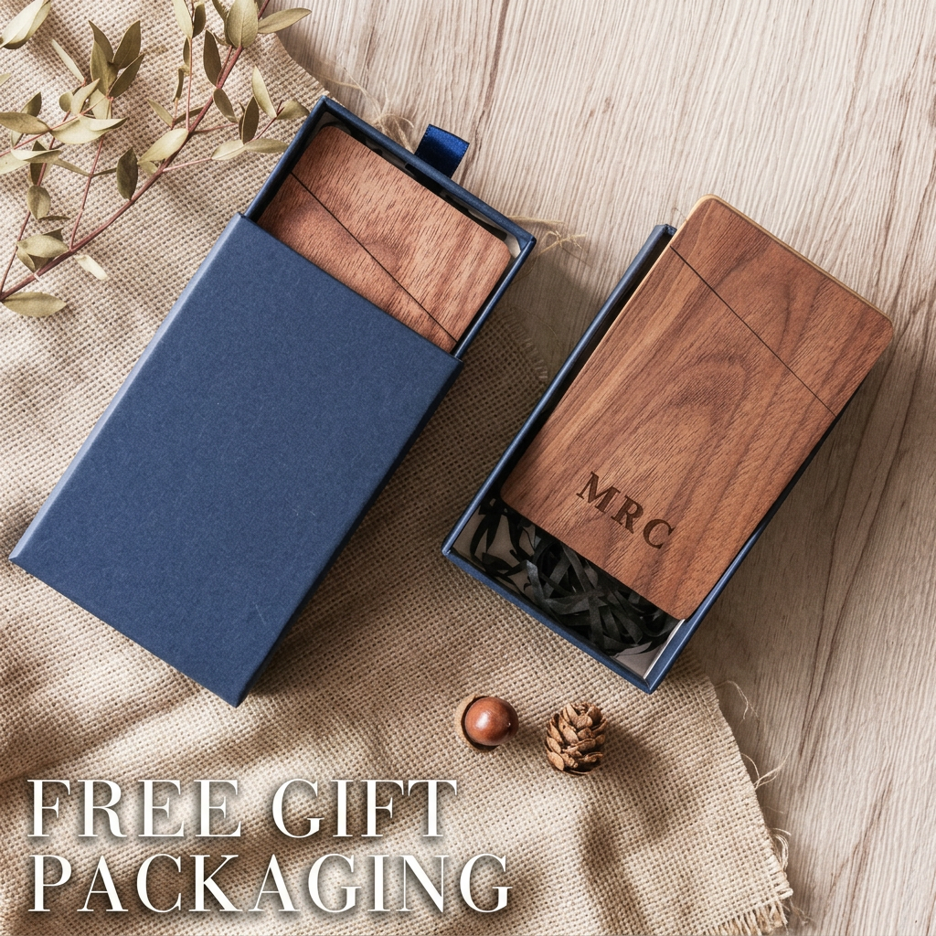 Business Card Holder Wooden Of - Personalized Name Box recensie en prijs