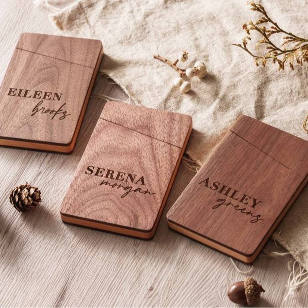 Business Card Holder Wooden Of - Personalized Name Box recensie en prijs