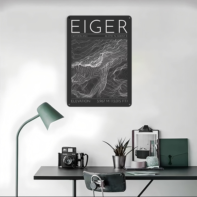 Eiger Mountain Topographic Con - Custom Map Poster recensie en prijs