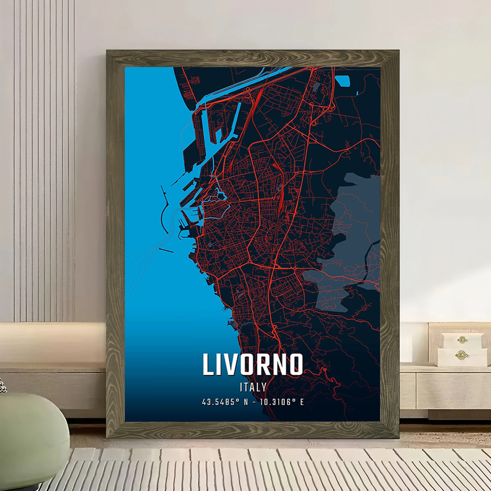 Livorno City Map Printed Canva - Custom Map Poster recensie en prijs