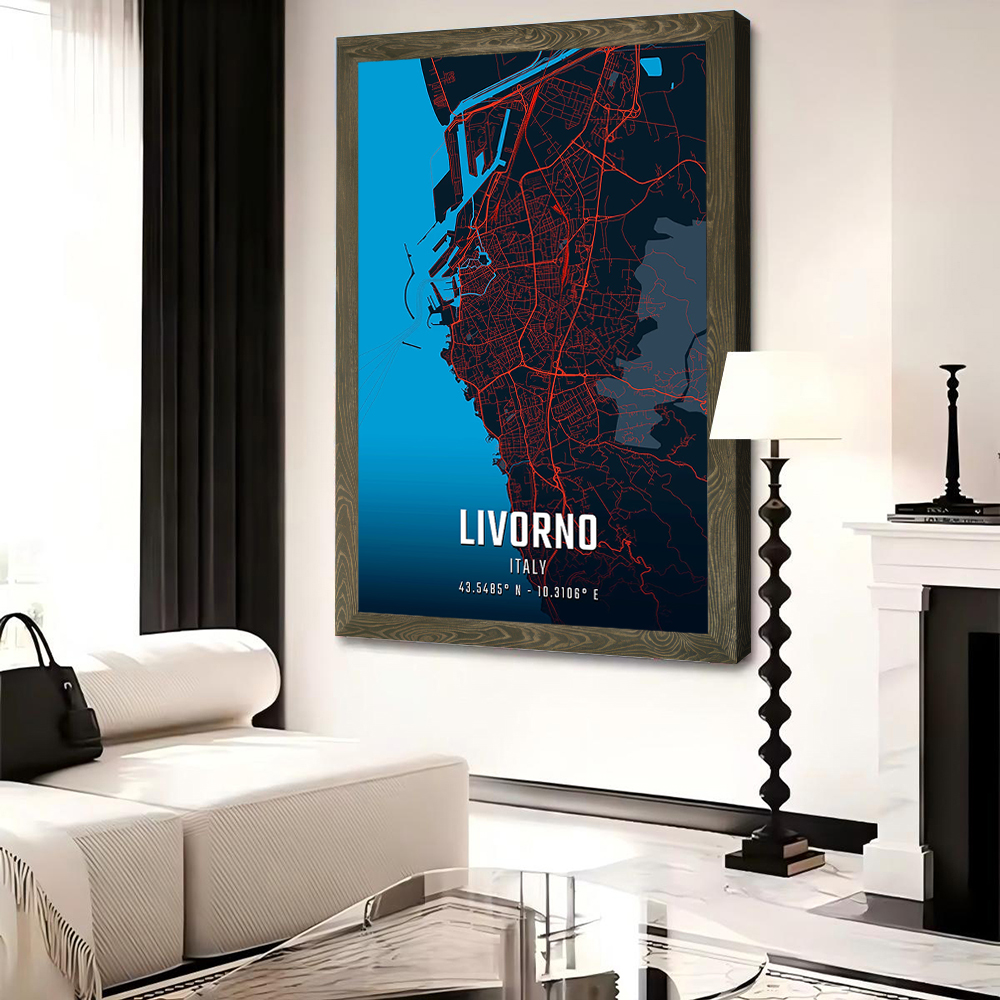 Livorno City Map Printed Canva - Custom Map Poster recensie en prijs