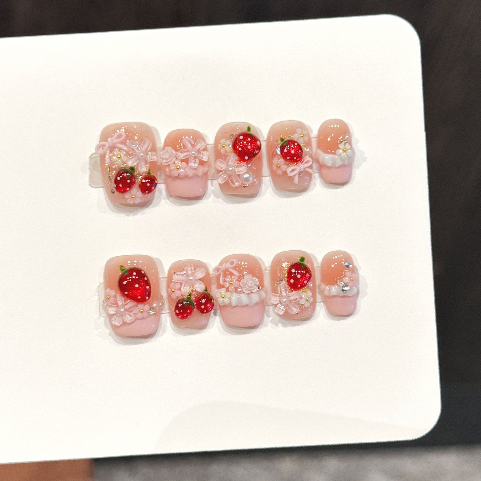 10pcs Cute Red Strawberry Pres - Pressed Flower Art recensie en prijs