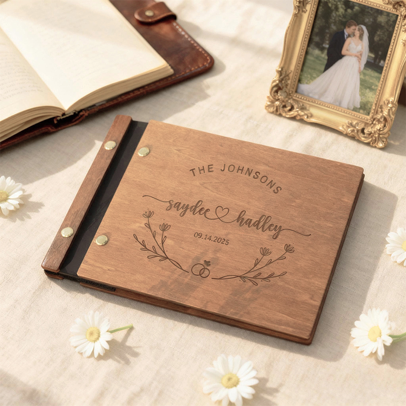 Personalized Wooden Wedding Gu - Custom Photo Book recensie en prijs