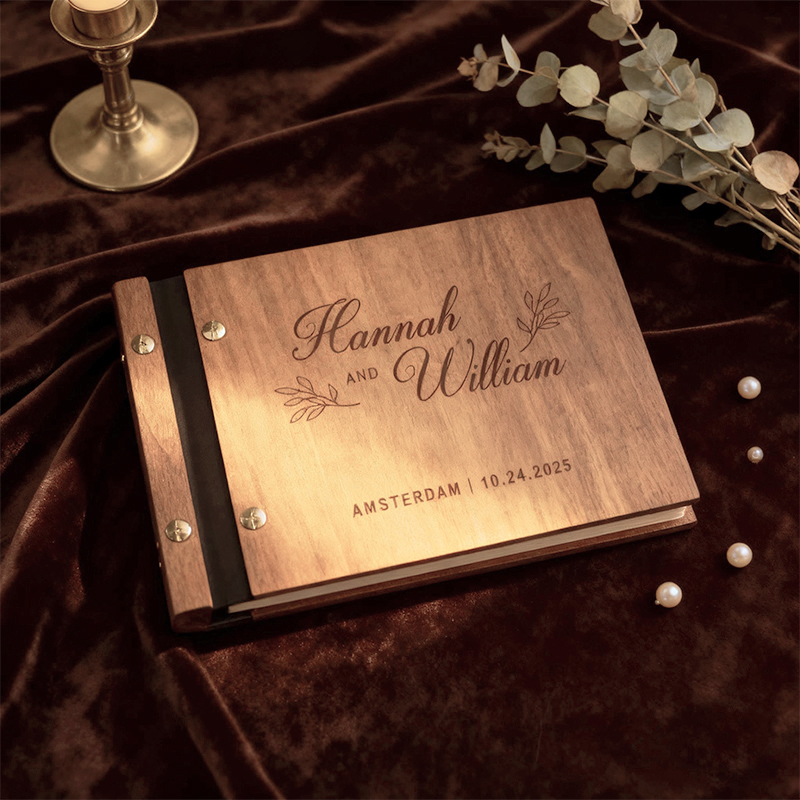Personalized Wooden Wedding Gu - Custom Photo Book recensie en prijs