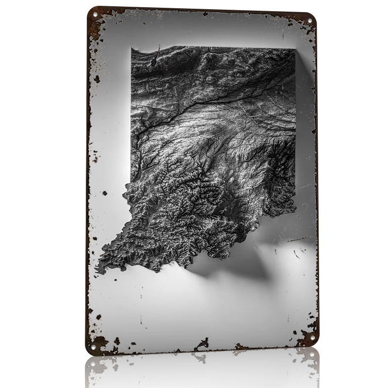 Indiana Topographic Map Printe - Custom Map Poster recensie en prijs