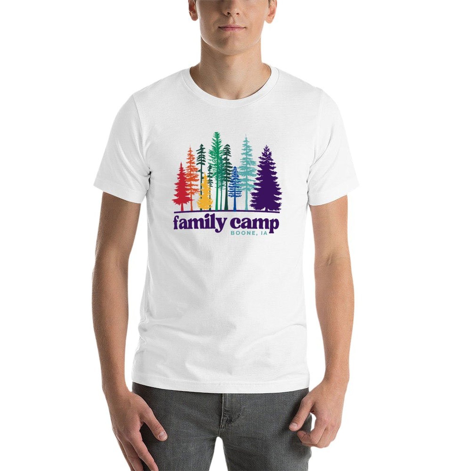 Family Camp Rainbow Trees T-Sh - Family Tree Print recensie en prijs