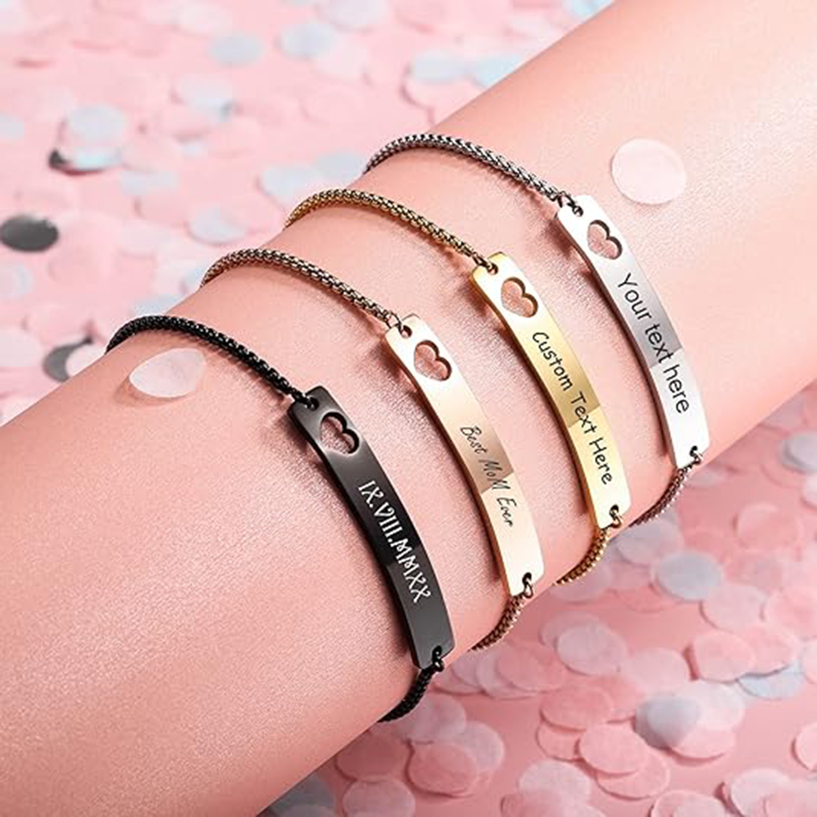 Personalized Engraved Bar Brac - Coordinates Bracelet recensie en prijs